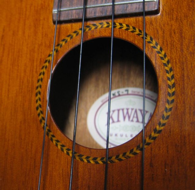Kiwaya Ukulele Herringbone rosette